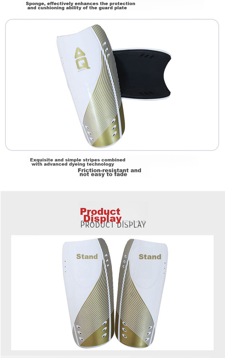 AQ Shin Guard Soccer Equipment Training Sports Protective Gear, Gold Color, Two Pieces, S60601M140-160cm 5