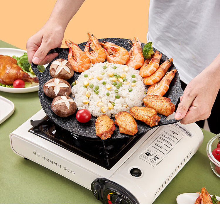 WhitePeak Portable Gas Stove, Camping Stove, Outdoor Stove, Butane Stove, Obsidian Black Magnetic Suction Type 4