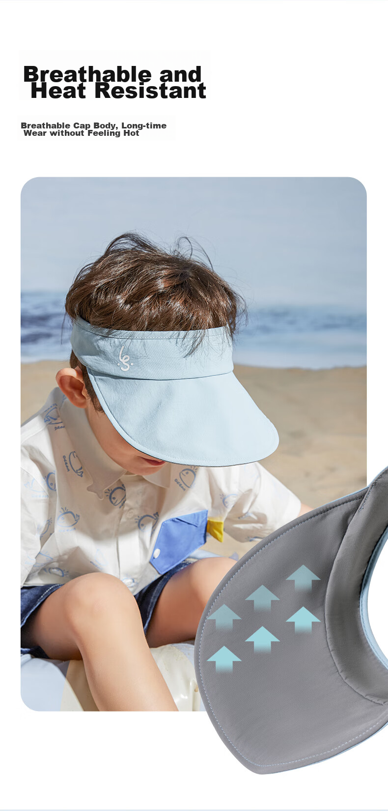 LUSN Kids Sun Protection Hat Baby Boys Girls Sunshade Cap Infant Sun Hat Baby Open-Top Duckbill Cap 4