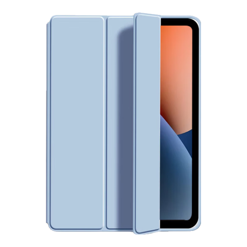 JPLAYER Protective Case for Xiaomi Redmi Pad Pro (2024 Model) 12.1-Inch Tablet, Tri-Fold Stand, Full Protection, Shockproof Cover, White Ice Blue