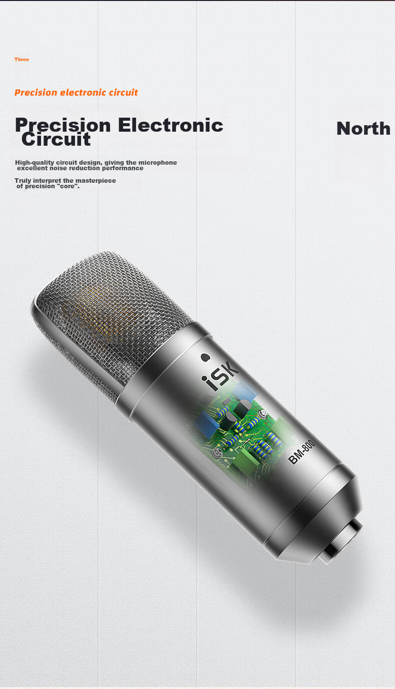 ISK BM-800 Condenser Microphone, Aikun 4nano Sound Card Kit, Mobile Phone Live Streaming, Computer Douyin Universal Host Singing, Quanmin Karaoke Recording Live Broadcast Equipment Complete Set Microphone 7