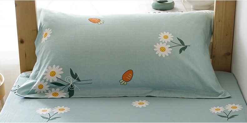 Hengyuanxiang 100% Cotton Pillowcase Single Pack Antibacterial Pure Cotton Pillow Cover Single Size 48x74cm Pillowcase for Men And Family Use 9