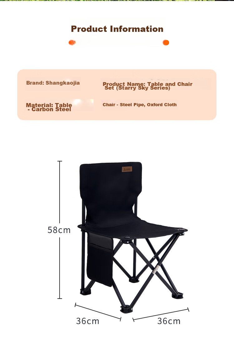 Suncojia Portable Outdoor Folding Table And Chair Set, Camping Egg Roll Table + 2 Chairs, Folding Table And Chair Set 5