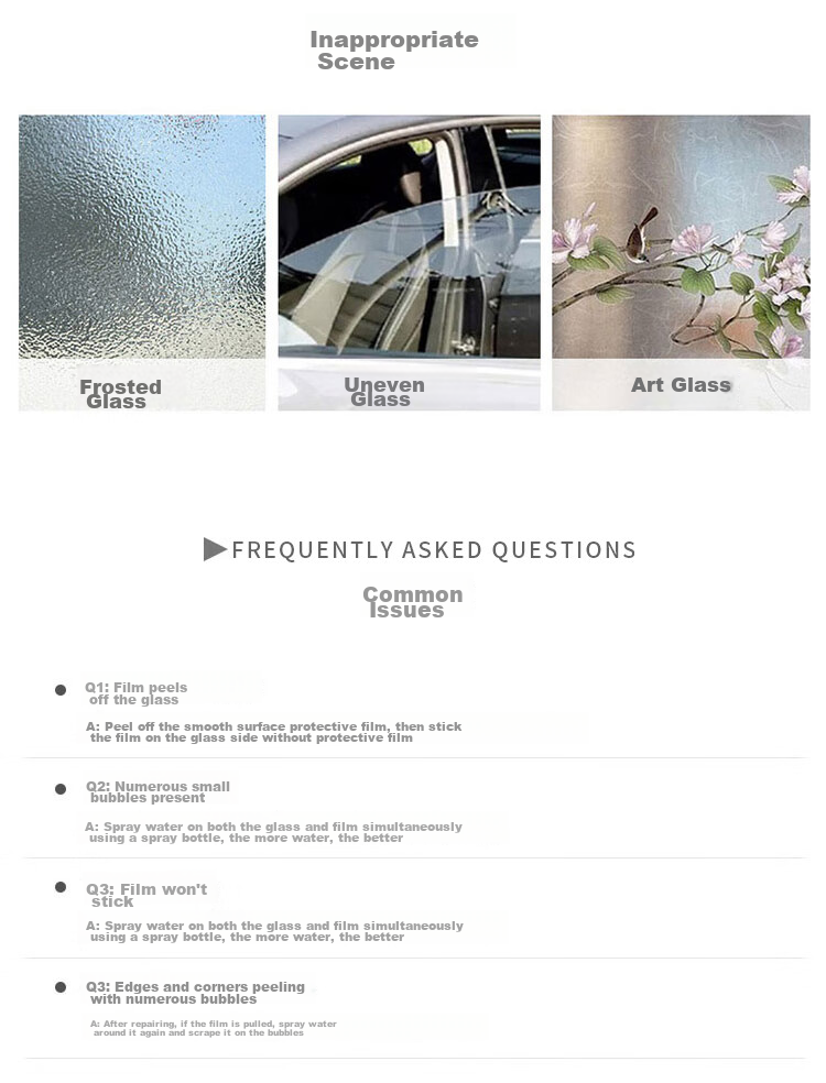 Qinghua Electrostatic Glass Film, Privacy Screen Film, Light-Transmitting Bathroom Glass Sticker, Colorful And Vibrant, 60*200cm 20