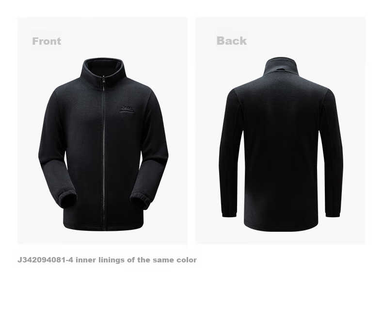 Jeep Men's Three-In Jacket, Outdoor Windproof And Waterproof, Detachable Fleece, Mountaineering Coat, 081 Brand, Black, Size M 27