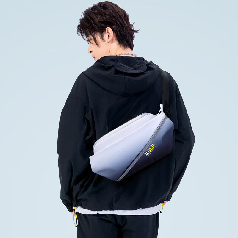 GOLF Trendy Crossbody Bag for Men, Gradient Color Shoulder Bag, Outdoor Sports Waist Pack, Men's Phone Bag, Ink Wash