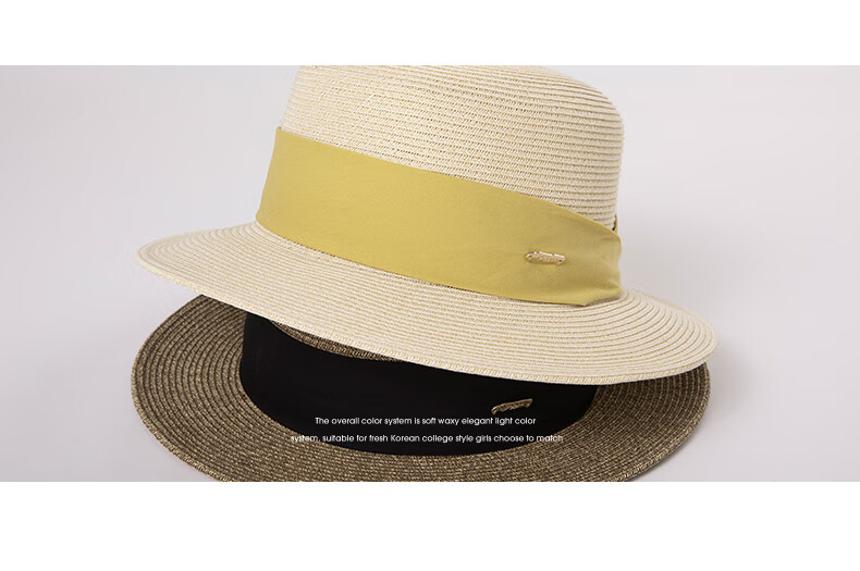 Siggi Straw Hat for Women, Summer Sun Protection UV-Resistant Flat Brim Hat, Sunscreen Cap, Flat Top Hat, Sun Visor, Gift for Wome 6