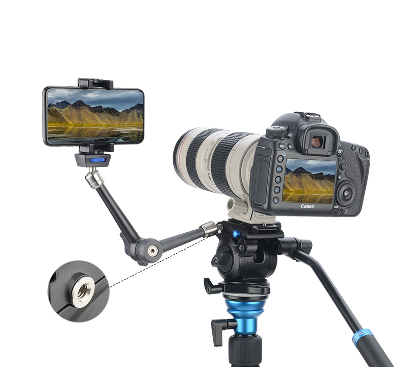 Benro A1883FS2N DSLR Video Tripod, Professional Camera Hydraulic Handle, Pan-Tilt Head, Adjustable Level Ball Bowl, Monopod And Tripod Set 13