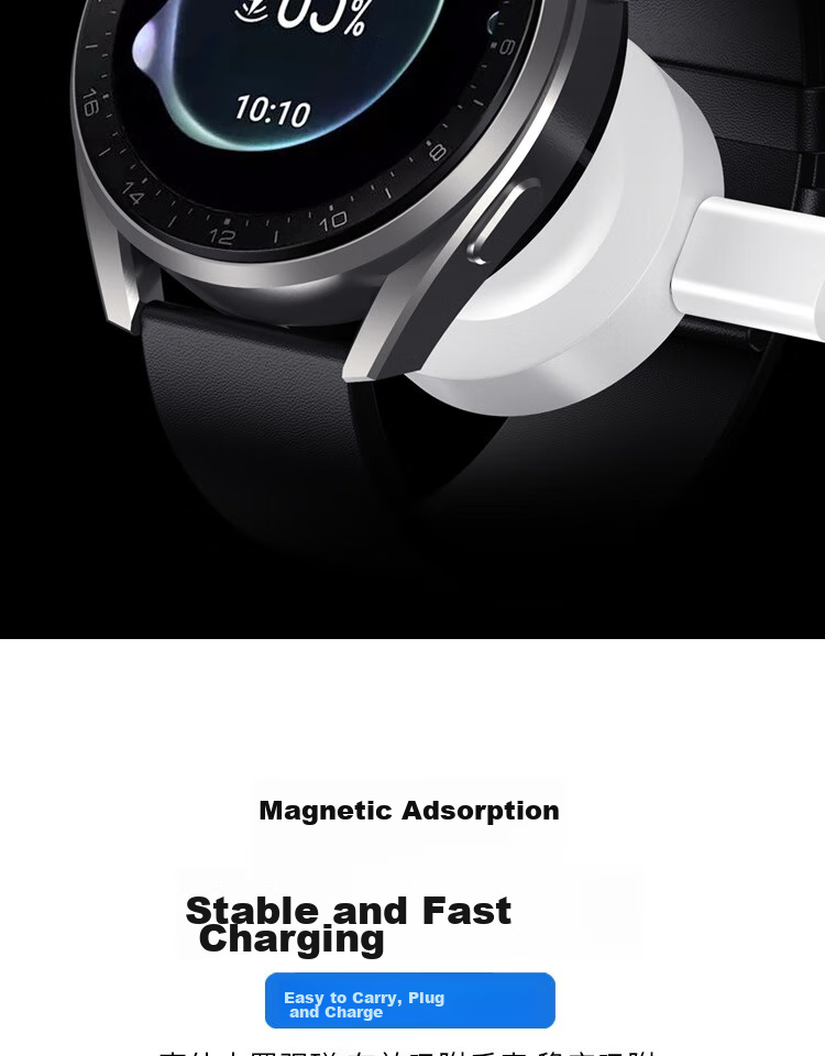 Watchbond Magnetic Fast Charging Dock Compatible with Huawei Watch GT6/5/4/3/2/buds/watch4/3/2/pro/Runner/cyber Cable Charging Base 4