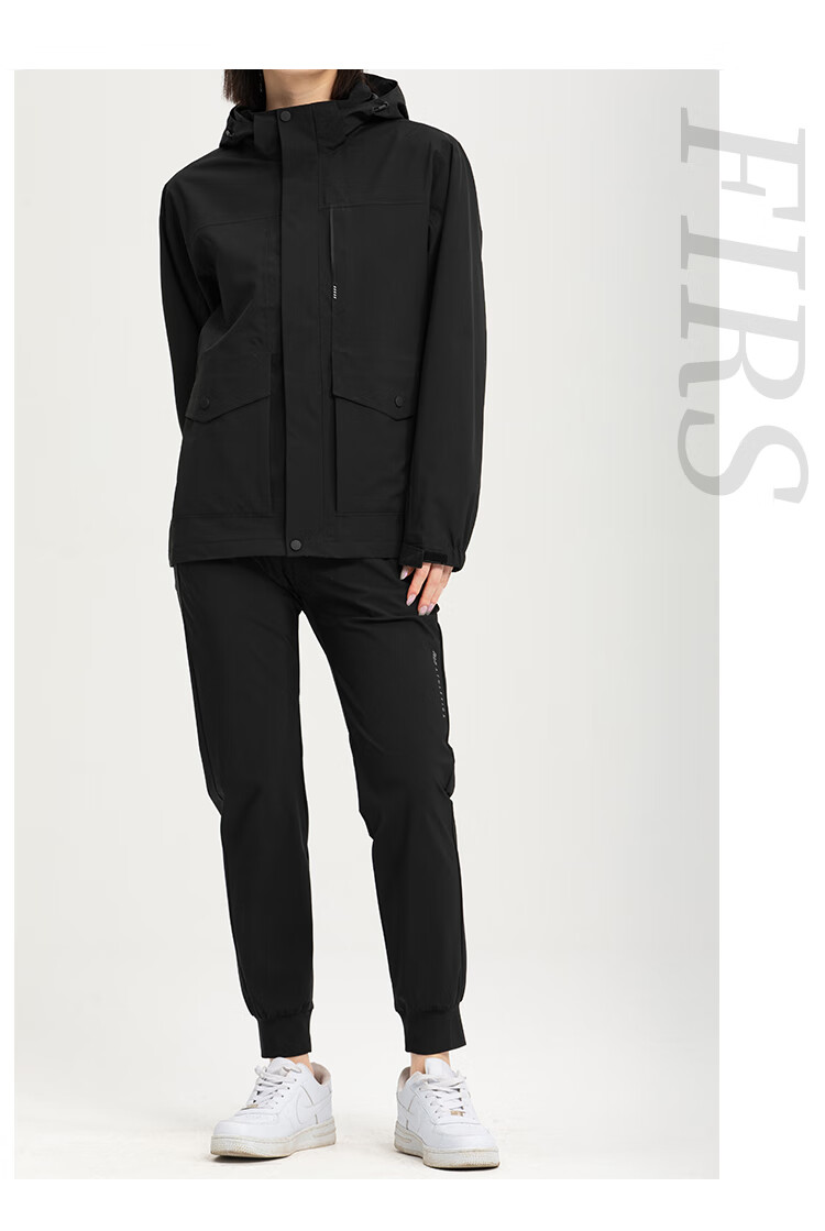 FIRS Hooded Jacket for Men And Women, Autumn Mountain-Style Outdoor Sports Windproof Wrinkle-Resistant Wear-Resistant Breathable Simple Slim Casual Coat 6