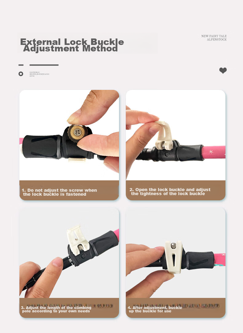 Lubinxun Children's Hiking Poles, Outdoor Telescopic Lightweight Walking Sticks, Two-Section Portable Trekking Poles for Teenagers And Adults, Pink 12