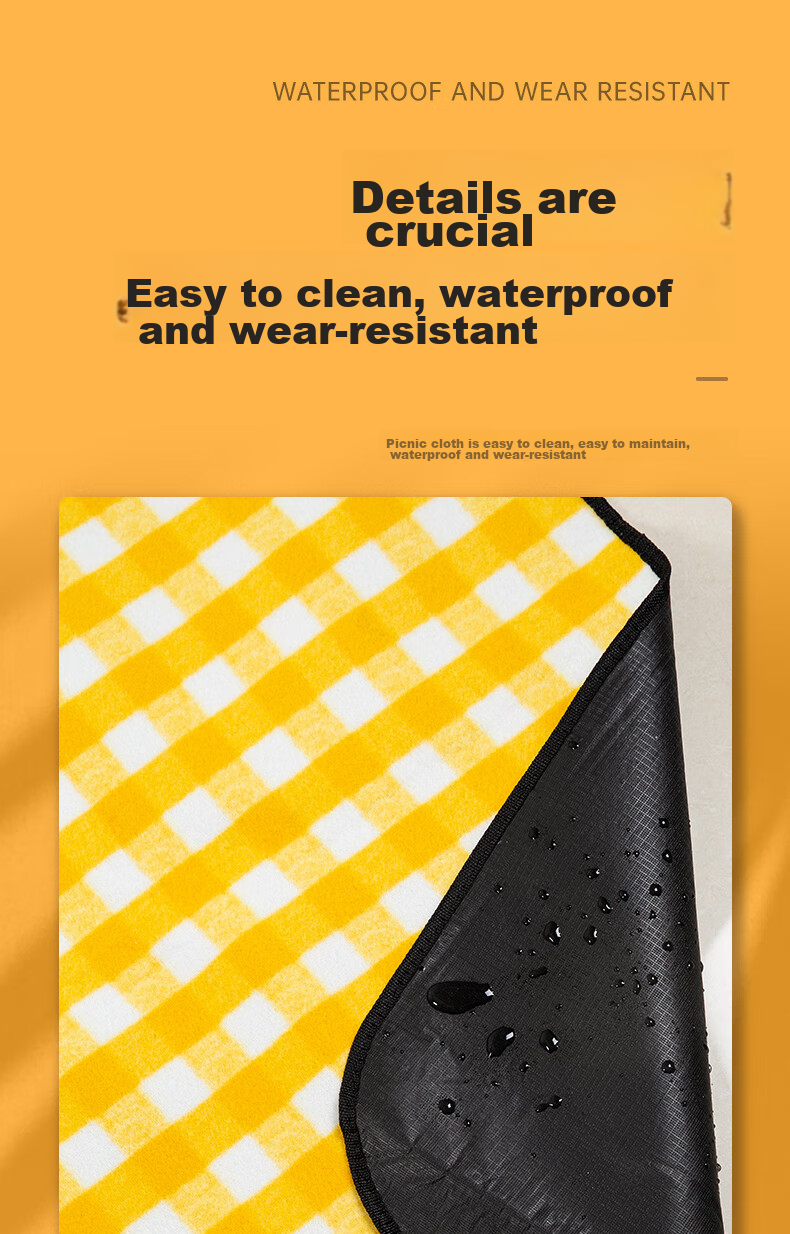 Deli Picnic Mat, Moisture-Proof Pad, Outdoor Thickened Waterproof Insulated Fleece Blanket, Portable Multi-Person Tent Mat, Beach Mat 7