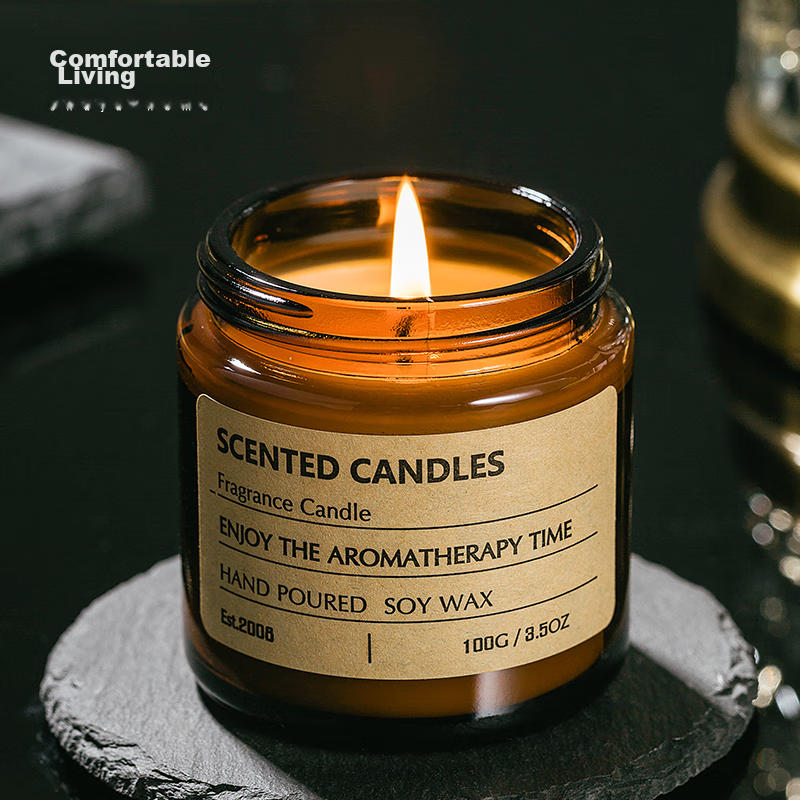 SHUJUHOME Aromatherapy Candle Romantic Fragrance Candle Holder Confession Candle for Home Use Smokeless Cup Wax Birthday Gift for Women 100g