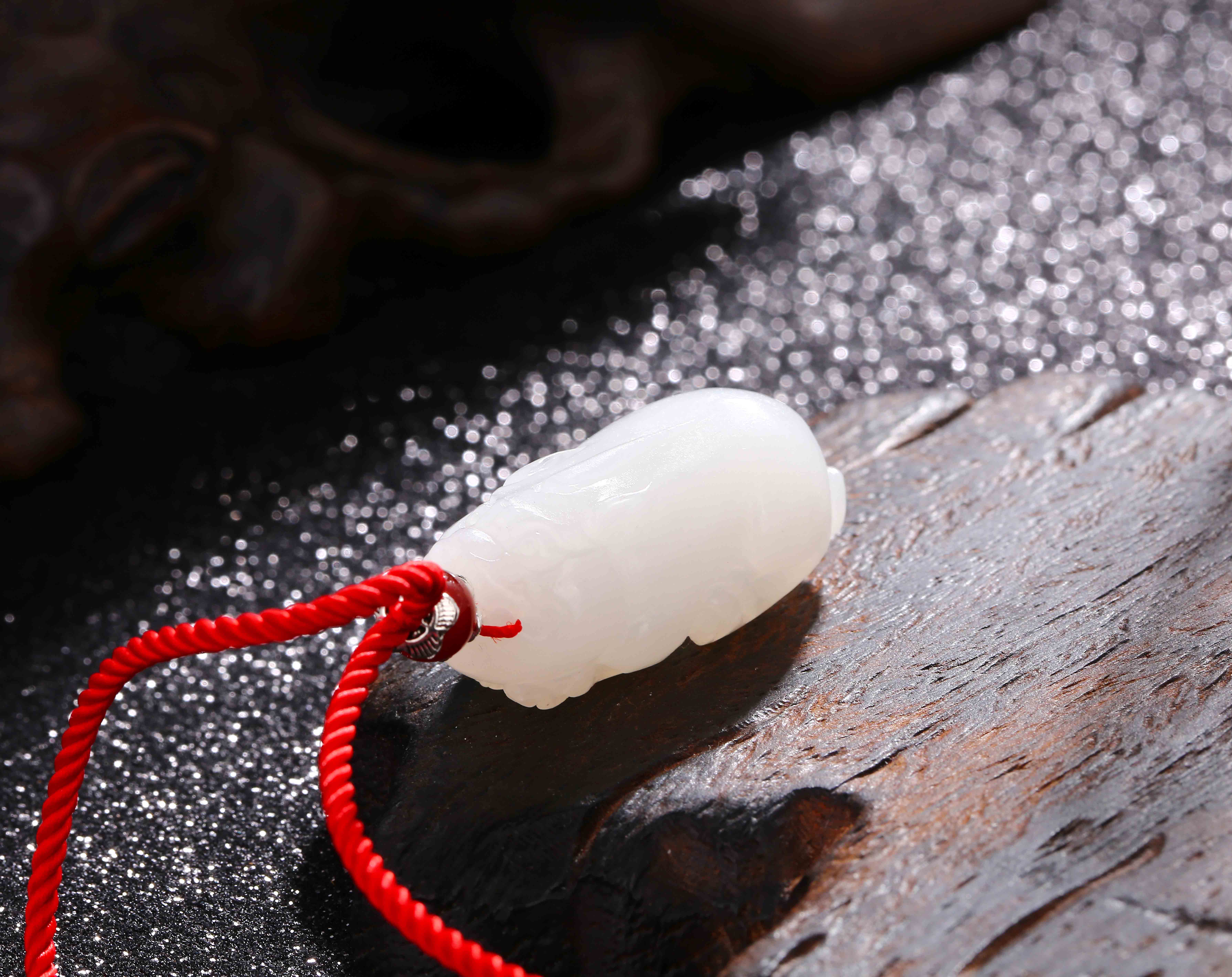 安道子珠宝新疆和田玉羊脂玉籽料貔貅吊坠男士女款玉石项链带证书