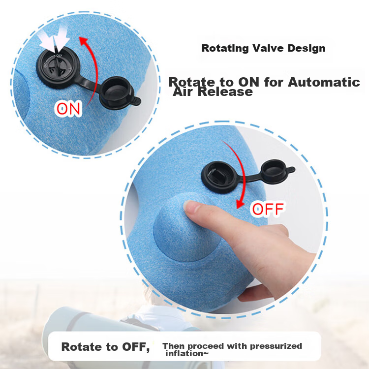 FOOJO Travel Inflatable U-Shaped Neck Pillow, Portable Nap Pillow, Backrest Cushion, Neck Protector, Airplane Sleeping Aid 6