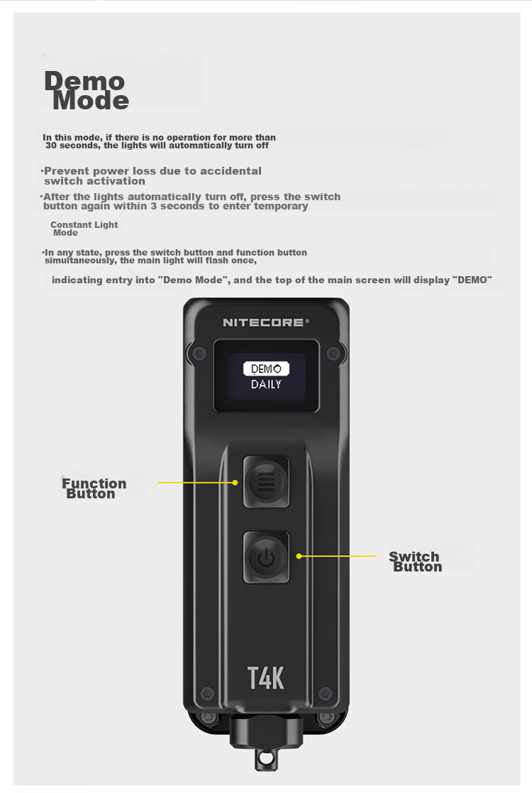 NITECORE T4K Keychain Light, Compact Flashlight, High-Intensity Portable Outdoor Illumination Lamp 12