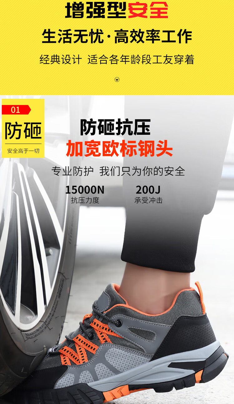 Jingtu Electrical Work Safety Shoes for Men, Breathable Insulated 10KV Anti-Smashing Puncture-Resistant Safety Work Shoes 1105KV Size 36 1