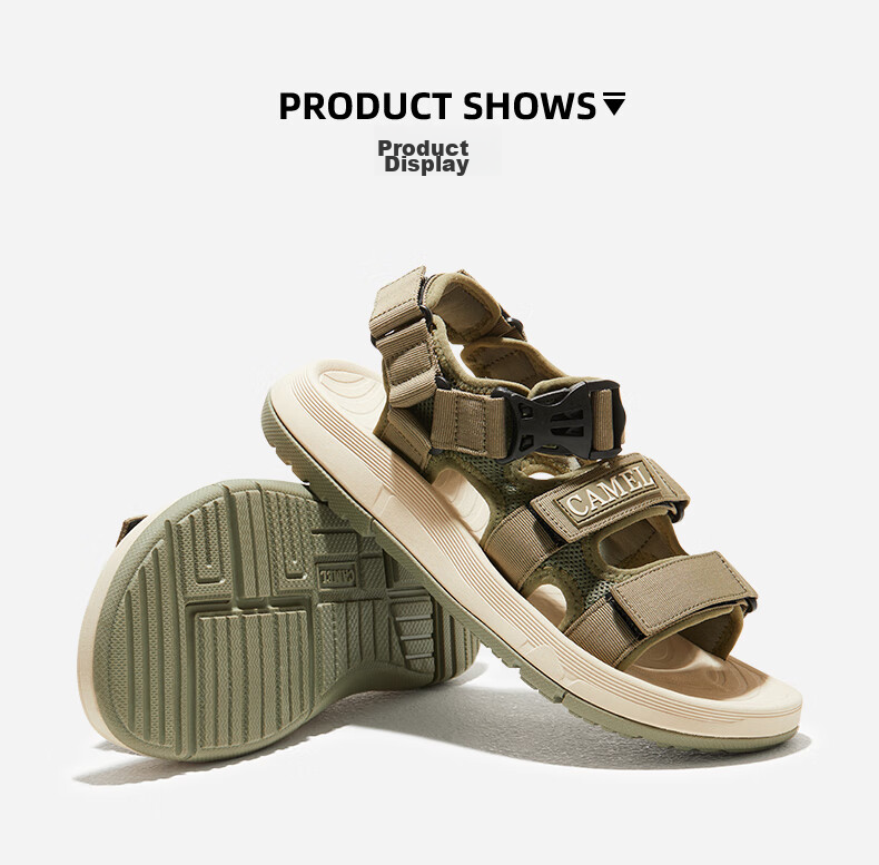 CAMEL Velcro Contrast Color Beach Sandals, Women's Sports Casual Shoes, K24B16L2010, Lavender Purple, Size 38 7