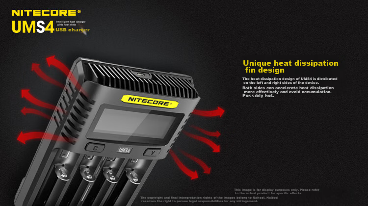 NITECORE UMS4 Smart 4-Slot Charger, 21700 Lithium Battery Repair And Activation, 18650 Battery Charger 9