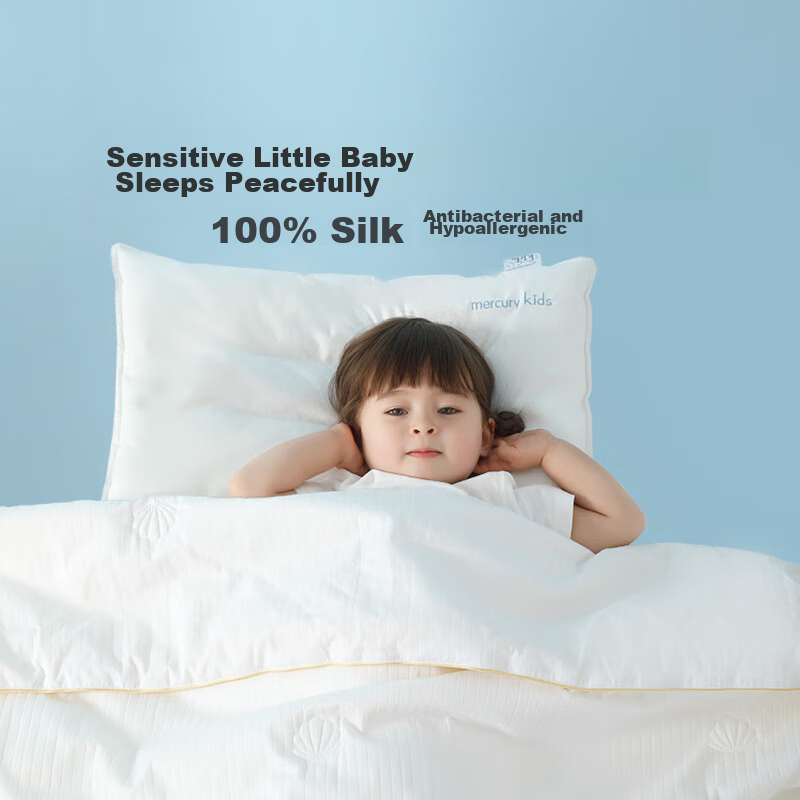 MERCURY Kids A+ Hypoallergenic Pure Cotton Antibacterial Silk Spring And Autumn Comforter for Children, 120cm × 150cm, Class A [Gift Box Set]