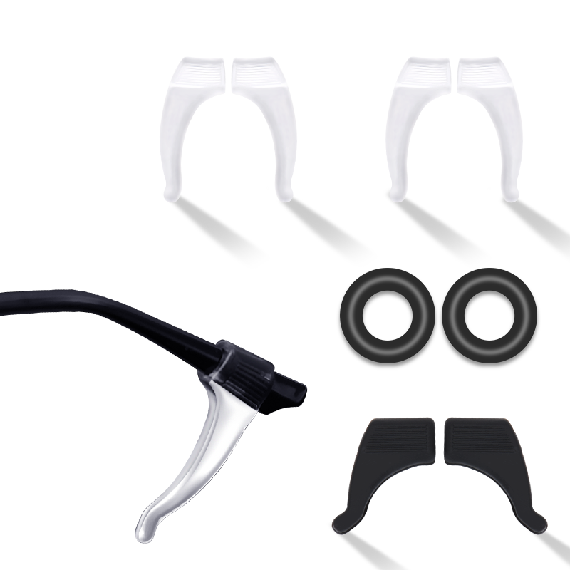 DRATRA Anti-Slip Silicone Ear Hooks, Anti-Fall Eyeglass Temple Covers, Anti-Drop Eyeglass Temple Covers, Ear Hook Fixing Device, Ear Clip, Ear Back Accessories