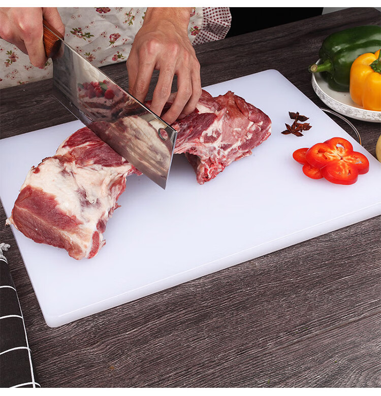 Quanshi Rectangular Cutting Board with Handle, 35*27*1.5cm, Chopping Block for Meat And Vegetables, Bone Cutting Board, Plastic Cutting Block 14