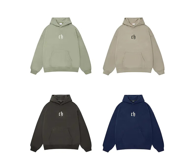 CHINISM CH Sweatshirt for Men, Spring And Autumn Classic Simple Couple's Top, Heavyweight American-Style Hoodie, Sports Casual Pullover Hooded Sweatshirt 39