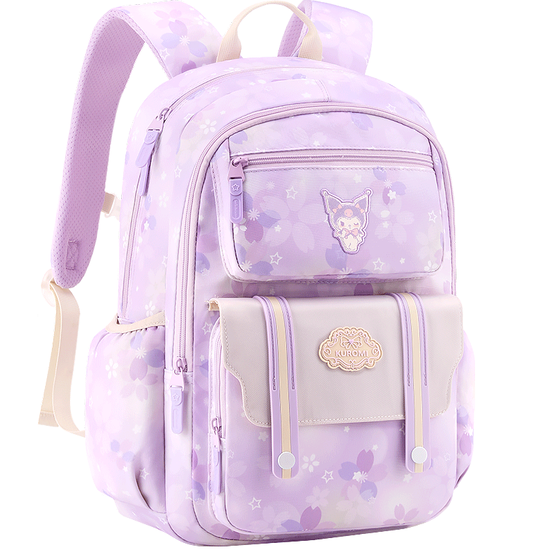Hello Kitty Elementary School Backpack for Girls in Grades One to Three, Lightweight Spine-Protecting Double Shoulder Bag 6622 Big Ear Dog Blue