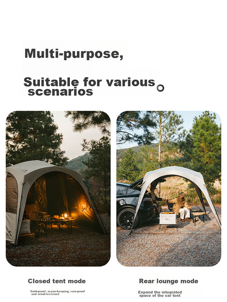 Naturehike Nuke Yunjie Self-Standing Quick-Open Titanium Black Gel Canopy Tent, Outdoor Camping Picnic, Rainproof, Sun-Proof, Dome Pavilio 12