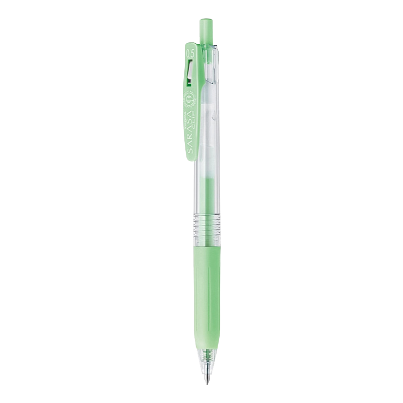ZEBRA JJ15-MK Milk-Colored Gel Pen, 0.5mm Bullet Tip, Marker Pen, Student Soft Color Journaling Pen, Water Gree