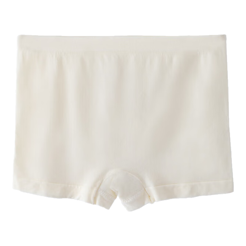 Hzasz Children's Underwear, Modal Fabric for Girls, Mid to Big Kids' Boxer Briefs, Developmental Stage Seamless Panties for Young Girls, N40 Goose Feather Yellow S