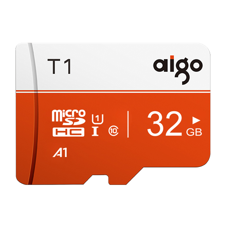 Aigo 32GB TF (MicroSD) Memory Card U1 A1 V30 4K Surveillance Camera Dash Cam Dedicated High-Speed Memory Card T1 Read Speed 100MB/s