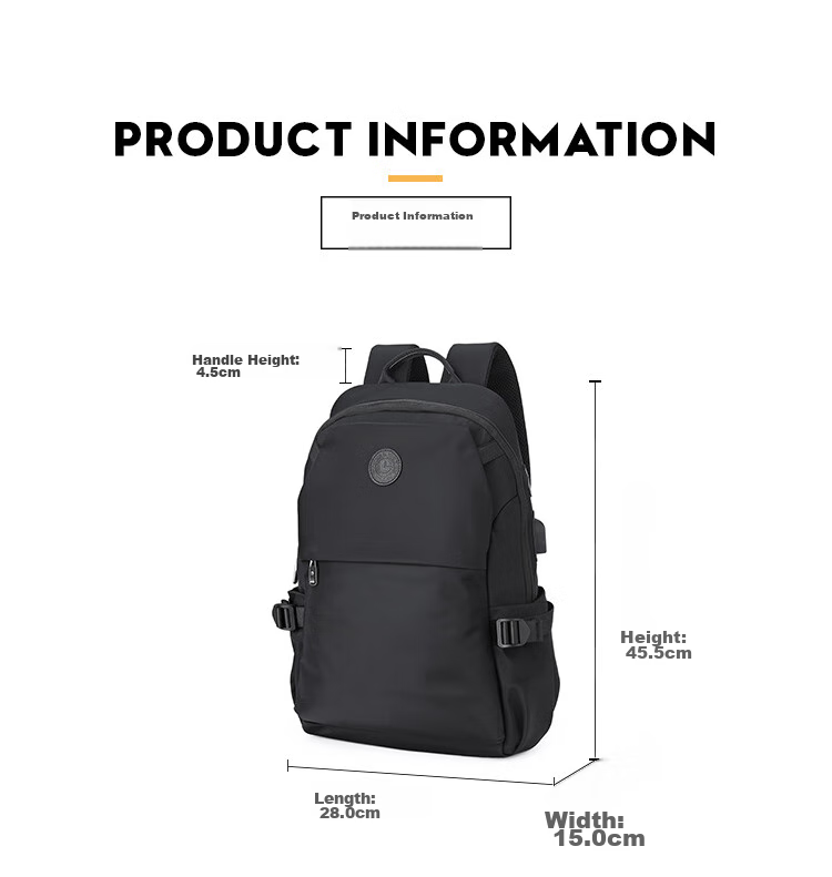 Goldlion Business Backpack, Outdoor Travel Backpack for Men, Laptop Bag, Fashionable Schoolbag, Birthday Gift 18