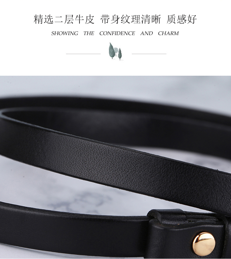 Viney Women's Genuine Leather Belt Decorative Waistband for Skirts and Sweaters Casual Stylish Birthday Gift 7