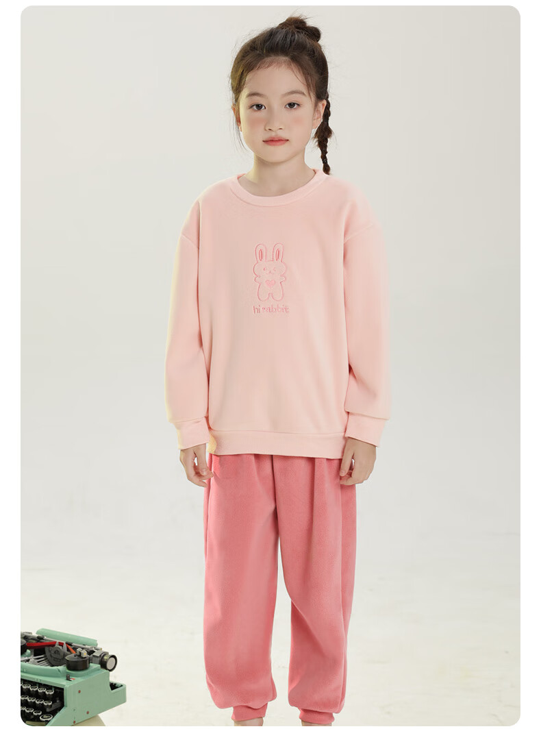 YUZHAOLIN Kids Winter Thickened Fleece Pajama Set Boys Girls Homewear Lion King 160 1