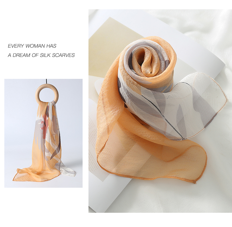 Shanghaigushi Silk Scarf for Women, 100% Mulberry Silk, Spring And Summer Scarf, Gift Box, Mid-Autumn Festival Gift 19