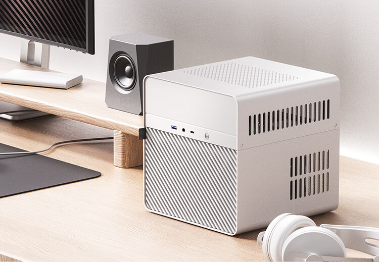 JONSBO N2 White Aluminum Case NAS Chassis (Supports ITX Form Factor, SFX Power Supply Position, Compartment Structure, 5+1 Hard Drive Bays, Includes 12CM Fan) 4
