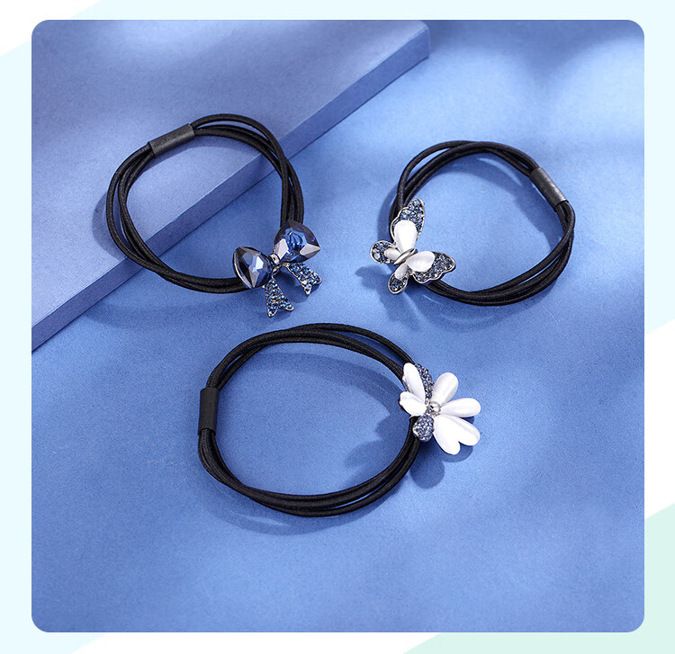 CHIMERA 3-Piece Luxury Hair Ties, High Ponytail Hair Bands, Back of Head Bun Ties, Hair Accessories for Women, Mid-Autumn Festival Gift 6