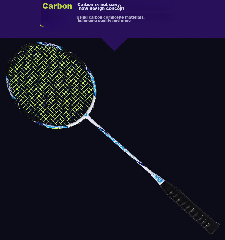 Yodiman Offense And Defense 4U Carbon Composite Training Badminton Racket, 8000 Single Racket (1 Piece) 6
