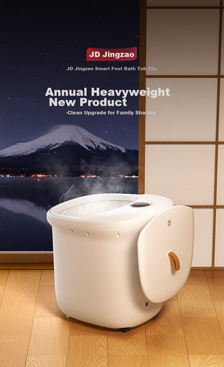 JD Original Foot Soaking Bucket Z3 New, Fully Automatic Constant Temperature Heating Massage Foot Bath, Smart Sterilization Foot Washing Bucket, Calf-Length Practical Birthday Gift Recommendation, Suitable for Parents, Elders, Men And Women Friends 1