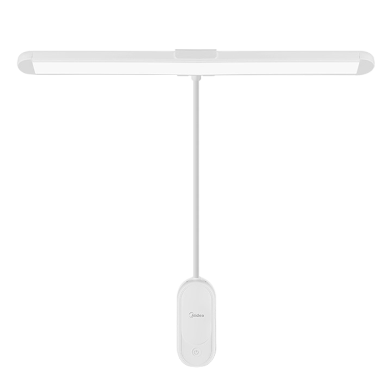 Midea Rectangular Clip-On Lamp for Students, Home Use, Dormitory Eye Protection Reading Light, Bedroom Bedside Lamp, LED Rechargeable Small Desk Lamp