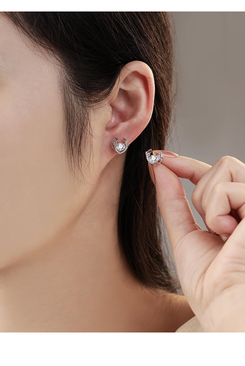 MANHE S925 Silver Stud Earrings for Women, New 2026 Style Ear Jewelry, Birthday Gift for Wife Or Girlfriend 10