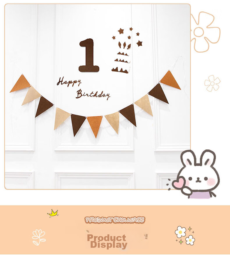 MODUO Korean Instagram-Famous Birthday Hat, First Birthday Scene Decoration, Forest-Themed Photo Accessory 4
