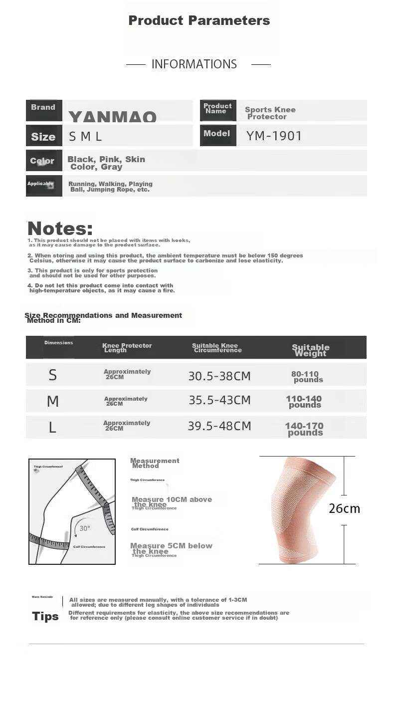 NAILEKESI N Professional Knee Brace for Women, Sports-Specific Warmth, Badminton Running Knee Joint Protector, Breathable Warm Arthritis Support 7