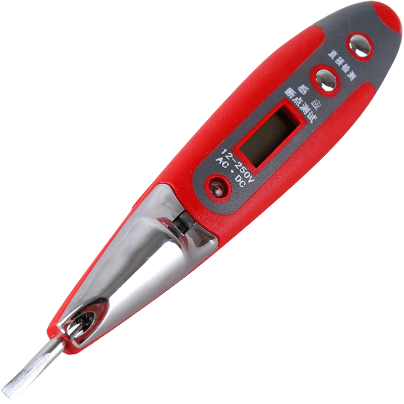 DELIXI ELECTRIC Digital Display Voltage Tester, Multifunctional Induction Electrician Voltage Tester with Wire Inspection And Lighting Function, 12-250V
