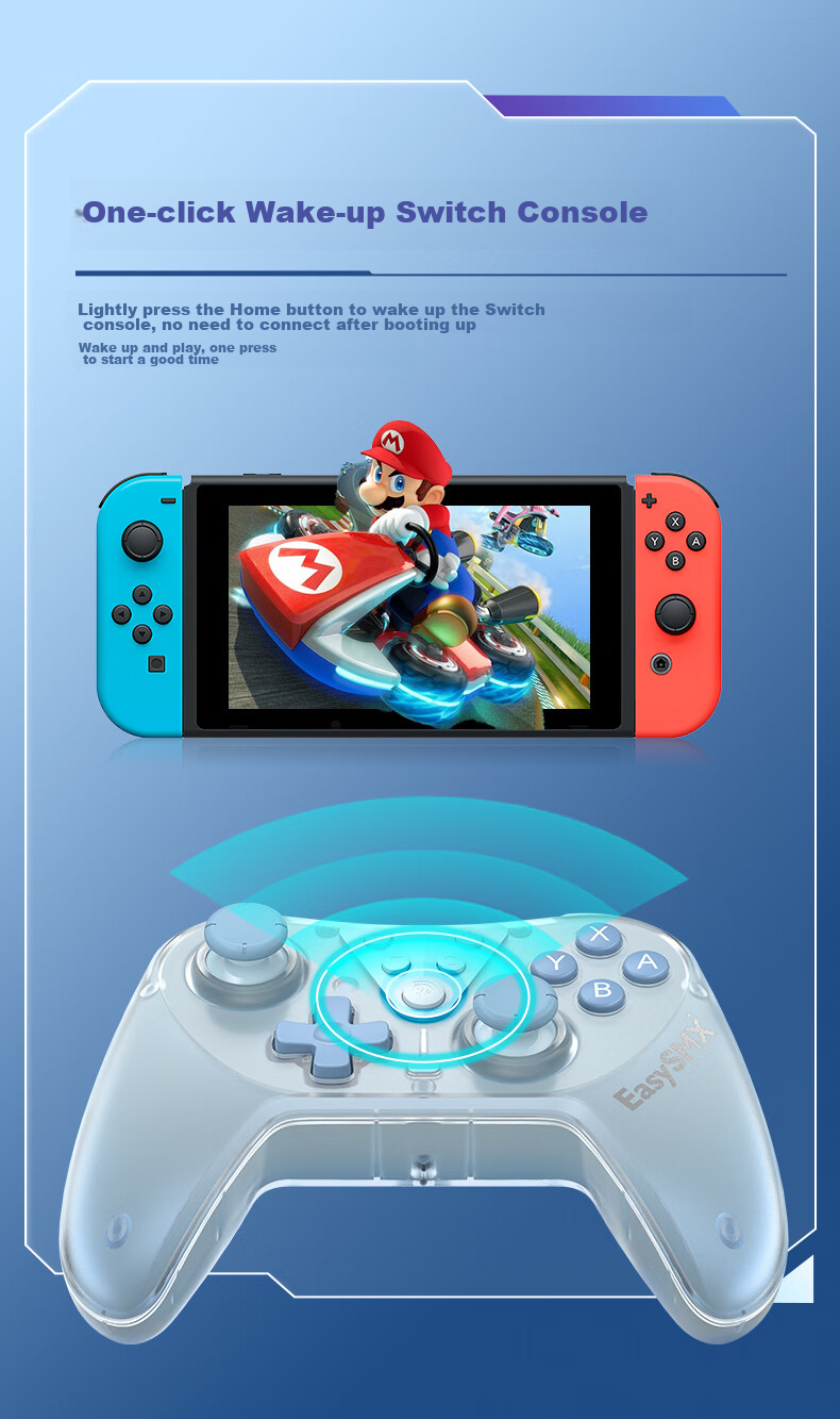 EasySMX Yisuoma S10 Agile Edition Switch 2 Controller NS Pro Grip Bluetooth Wireless PC Computer Steam Game Pokemon Macro Programming Nine-Axis Motion Sensor Mobile Phone Controller Pink 14