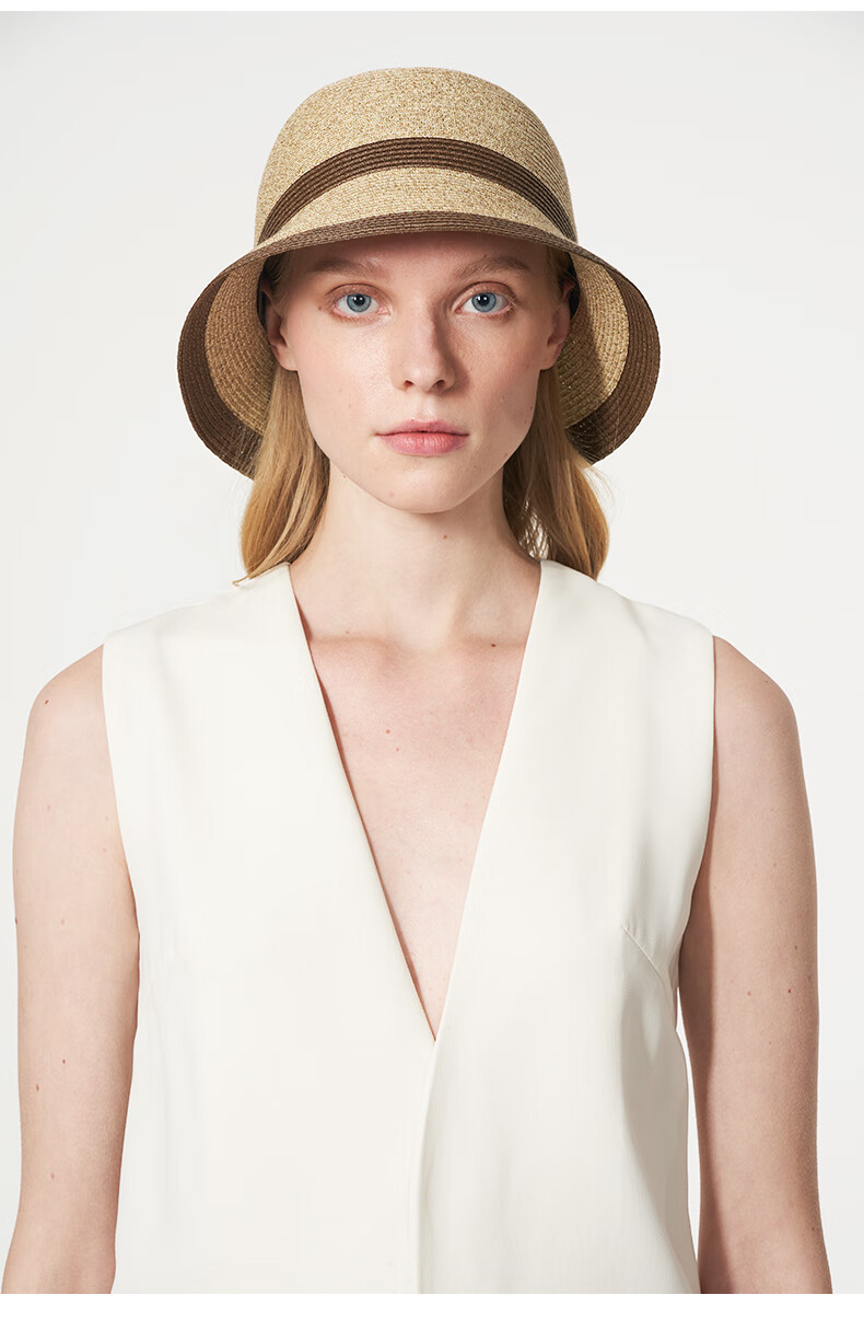 MARJA KURKI (MARJAKURKI) Mother's Birthday Gift, Fisherman Hat, Sun Hat, Sun Protection Straw Hat, Anziru Su, Beige 11