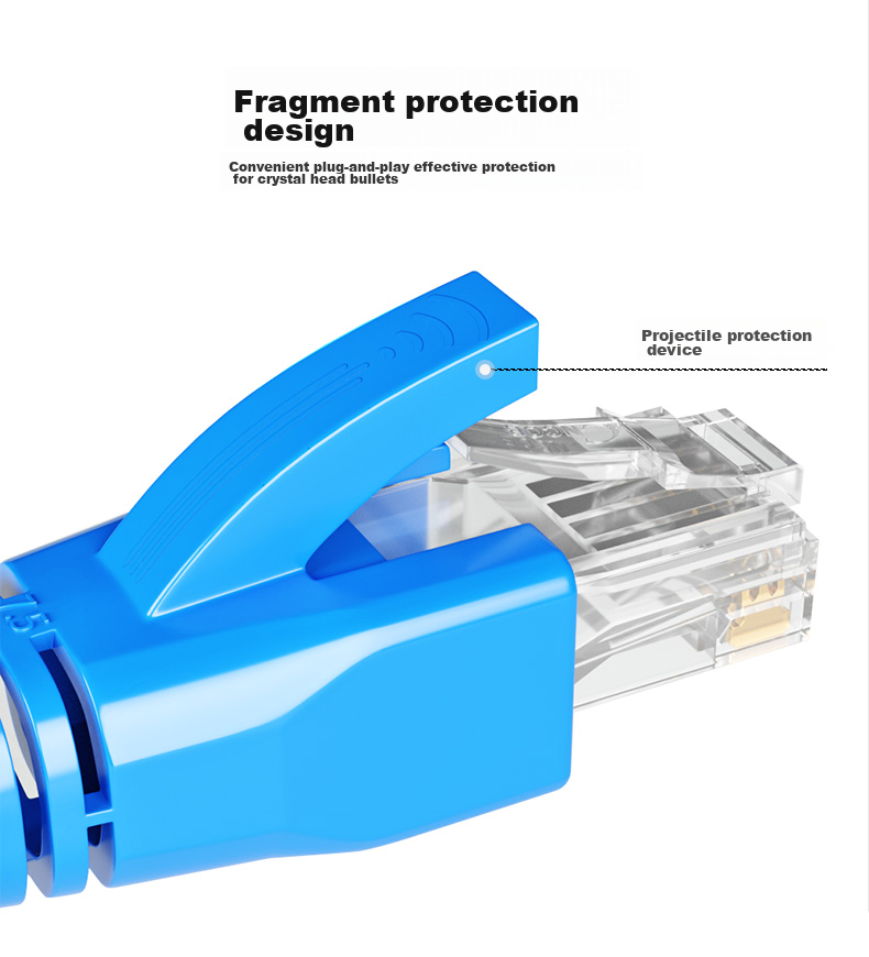 CNCOB Crystal Head Cover, Category 6 Eco-Friendly DIY Cat5e Network Cable Connector, Dustproof And Waterproof RJ45 Network Category 7 Crystal Head Protective Cover, Transparent Color, 100 Pieces/bag, CN-SR0BC 5