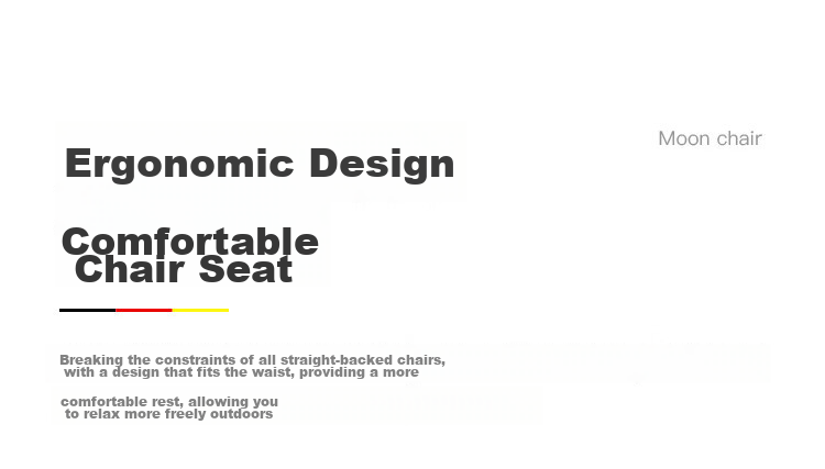 OFEIS Short Back Moon Chair, Outdoor Folding Camping Chair, Picnic Table And Chair, Leisure Beach Camping Fishing Chair, Director's Chair 3