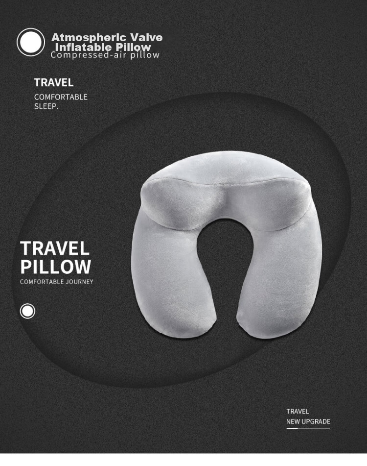JAJALIN Memory Foam U-Shaped Travel Neck Pillow Portable U-Shaped Cervical Pillow for Airplane Sleeping 1